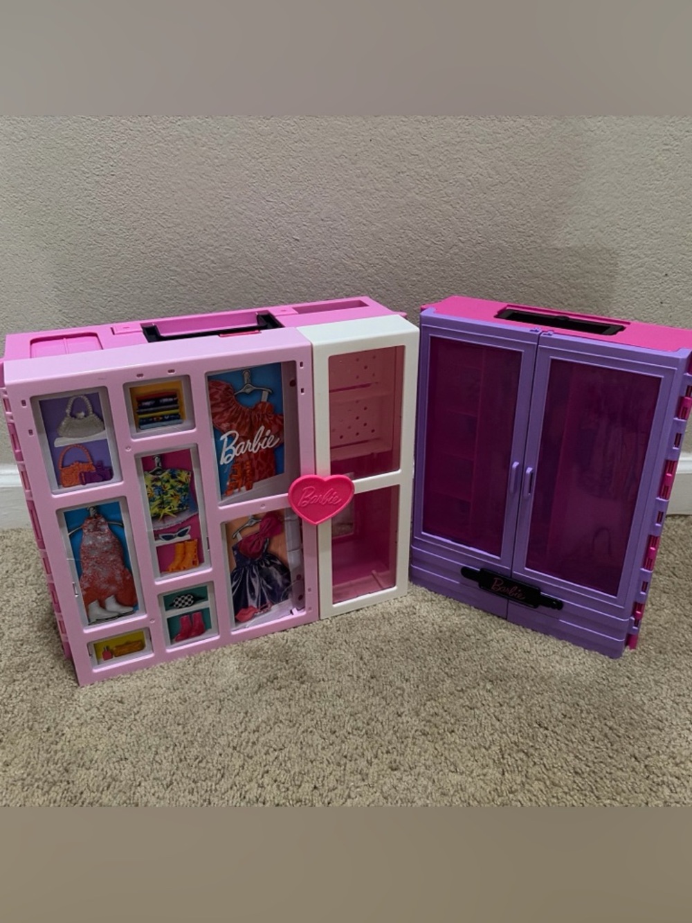Barbie Pink, Light Pink & Purple Closet Storage Playset